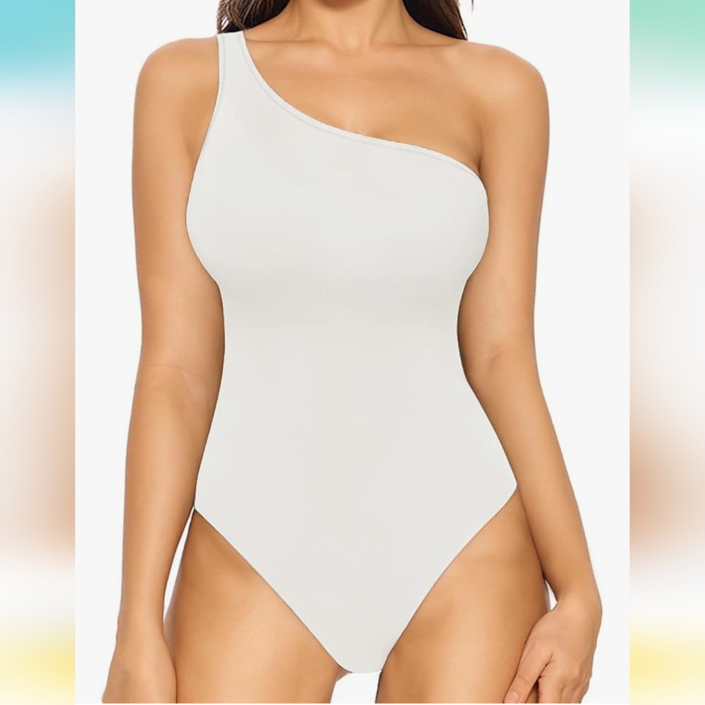 Floerns One Shoulder Bodysuit Medium B15